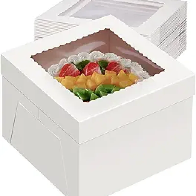 3 pound cake box , window box , size 10",10",7". pack of 10 pcs