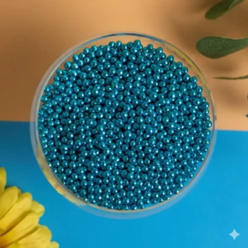 25 g edible pearls 5mm (blue)